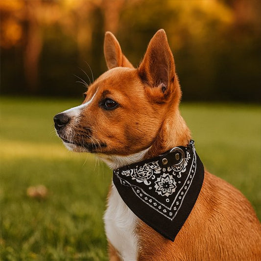 Collier chien bandana noir